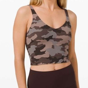 lululemon align tank dusty bronze camo size 2